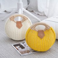 Straw Handbags Fully Handwoven Top Handle Tote Bag Wallet Suitable Spring Summer