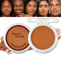 Wheat Bronzing Powder Dark Skin Matte Finish Sweatproof & Oil Dark Foundation Concealer Powder Puff Mirror