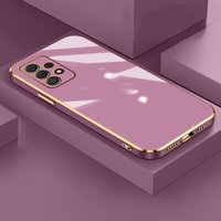 Glossy Plated Square Phone Case For Samsung Galaxy A52 A52s A72 A22 A82 A32 4G 5G A51 A71 M32 Case