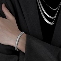Ins Cool Trend Cold Style Hip Hop Cool Titanium Steel Chain Personality Jewelry Wide Soft Snake Bone Chain