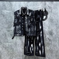 Men's Cropped Sleeveless Denim Vest – Distressed Hem, Retro Style, Summer Fashion, Slim Fit, Sizes M-3XL