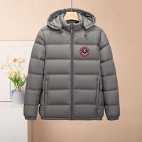 Clothing Cotton Padded Jacket Thickened Jacket Detachable Hat Middle Aged People Short Cotton Padded Jacket Badge Style