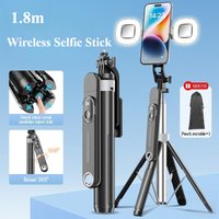 180cm Selfie Stick Tripod Stand With Rechargeable Remote 360° Rotation For IPhone, Camera, Gopro, Ring Light, Shooting