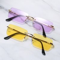 Fashion Square Rimless Sunglasses For Women – UV400 Protection, Lightweight & Stylish, Trendy Catwalk Inspired Shades (Multiple Color Options)