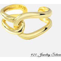 Korean Version S Pure Knot Fashionable Personality Trendy Simple Adjustable Index Finger Ring
