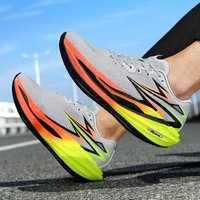 Men's Shoes Mesh Surface Breathable Deodorant Youth Sports Leisure Carbon Plate Game Shock Absorbing Running Shoes