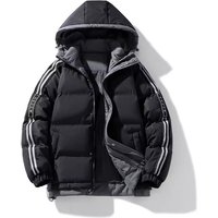 Winter Jacket 2025 New Trendy Stylish Plus Size Thickened Warm Two-Stripe Men's Cotton Coat