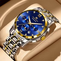 VA VOOM Brand New 2712 Steel Strip Blue Face Fashionable Business Waterproof Watch