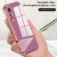 Luxury 6D Plating Square Phone Case Xiaomi 12 Pro 12X Silicone Shockproof Cover Xiaomi 12