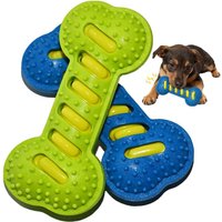 Dog Chew Toys 2 Pack For Aggressive Chewers,Durable Squeaky Medium-Sized Bone Medium, Large Breed To Keep Them Busy & Clean Teeth And Reduce Boredom O