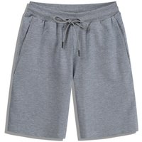 Men's Summer Thin Casual Shorts Loose Fit Drawstring Athletic Knit Solid Color Five Point Pants
