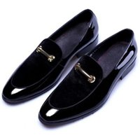 Cost performance Business Oxford Breathable Patent Leather Formal Shoes big Man Office Wedding Flats Male