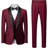 Grooms Wedding Suits Shawl Lapel Groom Tuxedos