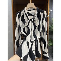 fashion mulberry silk long sleeve shirt top