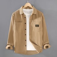 Men's Corduroy Work Shirt Jacket – Long-Sleeve Utility Shirt With Premium Texture For Fall & Spring Layering