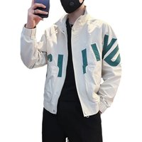 New sports and leisure autumn standing collar jacket for men, short and slim fit jacket for students