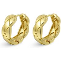 Hot Selling Fashion Quilted Line Texture Ear Cuffs Trendy Personality Hoop Earrings