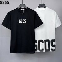 8855 Slightly Loose Fit GCDS T-S, 260g Pure Cotton, Round Neck, Men's Short Sleeve Top, Cross-Border Half-Sleeve