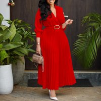 Clothing2024 autumn fashion temperament solid large dress