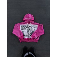 Streetwear Hoodie – Oversized Fit Trendy Graphic Print Pullover Kangaroo Pocket 