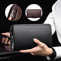 Men’s wallet New men’s clutch bag coded lock men’s clutch bag Business solid color clutch bag for men