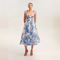 Off Shoulder European American Fashion Organza Fairy Long Temperament Evening Dress