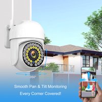 Outdoor WiFi PTZ Security Camera 1080P HD 360° Rotation Motion Detection 