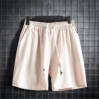 Clothing Summer Cotton Linen Casual Loose Five Point Shorts Large Solid Beach Casual Pants Mid Length Pants Trend