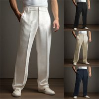 Clothing ( Fashion Solid Waffle Slant Pocket Casual All Match Business Suit Pants