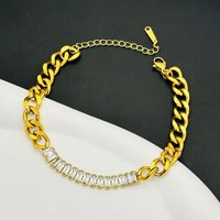 Inlaid Diamond Shiny Geometric Fashionable Elegant Light Luxury Jewelry For Women Non-Fading Exquisite Bracelet