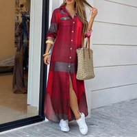 Clothing Spring Summer Shirt Loose Fashion Striped Mid Length Shirt