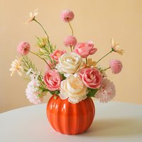 Vases 2025 New Artificial Flower Rose Peony Daisy Flower Arrangement Potted Living Room Dining Table Bionic Flower Art Decoration Ornaments