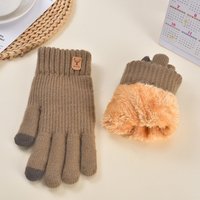 Sports Gloves Skiing Cycling Motorcycle Hiking Touch Screen Gloves Double layer Touch Screen Gloves Fleece Wool Knitted Gloves
