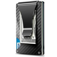 Card Holder Purse Wallets Metal Card Bag Carbon Fiber Money Clip, Bank Card Clip, Credit Card Clip Rfid Card Bag