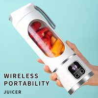 Portable Usb Rechargeable Blender With Led Display Ideal For Smoothies Milkshakes Compact Fresh Juice Mixer Blender