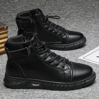 European Warm Series 2025 Plus Trendy Martin British Style Fleece Lining Warm High top Casual Leather Boots