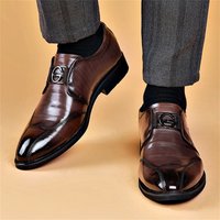 Fashion Business Formal Slip On Dress Oxfords Footwear High Quality Leather Shoes Loafers