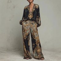 3D-Printed Unisex Lounge Set - Geometric Print Long Sleeve PJs For Home & Street