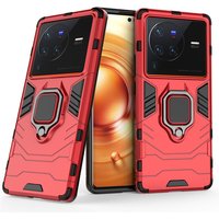 vivo X80 X70 X60 X60t X60s Pro Plus Hybrid Hard PC+Soft TPU Armor Surper Anti Drop Case Rotating Ring Stand Holder C