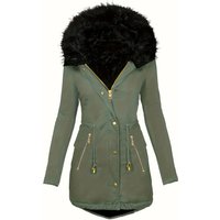 Faux Fur Trimmed Zip Up Hooded Winter Coat & Warm Long Parka Detachable Hood Multiple Pockets Slim Fit Available 7 Colors