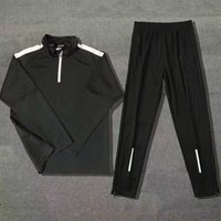 Fitness Suit Set Quick Drying Training Sportswear Loose Stand Collar Long Sleeve Half Zipper Running Top Style
