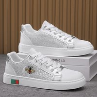 Spring Fashion Embroidered Sneakers Trendy Versatile Comfortable Classic Low Top Round Toe Casual Shoes Students
