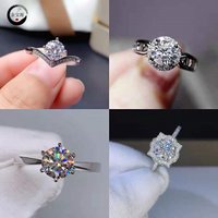 Stylish Simple Women’s Engagement Proposal Wedding Ring Zircon Moissanite Ring Women’sMen’s Six-claw Wedding Ring Valentine’s Day Mother’s Day Gift