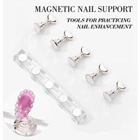 Sets & Kits Nail Art Nail Support Base False Nail Magnet Fixing Bracket Crystal Tool Clay Set Practice Stand Beginner Display