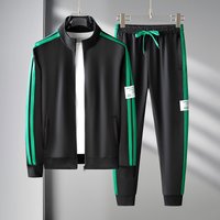 Men's Clothing Lightweight Sports Tracksuit Set Breathable Hoodie Jacket Jogger Pants For Gym, Running Casual Wear (Green/Blue/Black Sizes M-5XL)