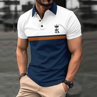 Mans clothing Summer printed button POLO shirt Sports polo shirt trend T shirt