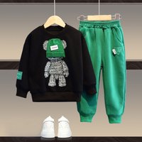 Boys And Girls Clothing Set Children Hooded Outerwear Tops Pants 2Pcs Outfits Kids Teenage Costume Suit Spring Autumn