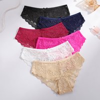 Women’s Intimates Thin Transparent Hollow Middle Waist Large Size Women’s Triangle Panties Breathable Cotton Crotch
