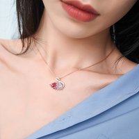 Necklace Swan Simple Versatile Korean Pendant Gradient Fluffy Duck Collarbone Chain Necklace Wholesale