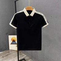 Clothing 2026 Slim Fit Short Sleeve Polo Shirt Casual Summer Trendy T Shirt Lettering Patchwork Versatile Personalized Collar